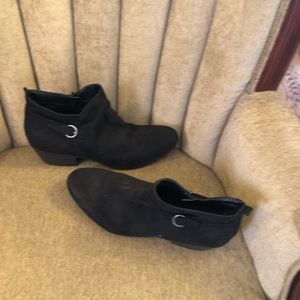 Black suede bootie size 12
